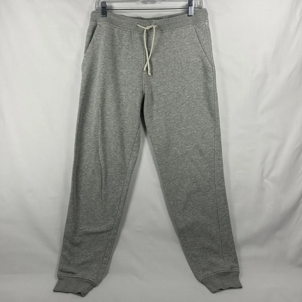 J.Crew Authentic Fleece Grey Jogger Sweatpants – Casual Athletic Lounge Pants M
